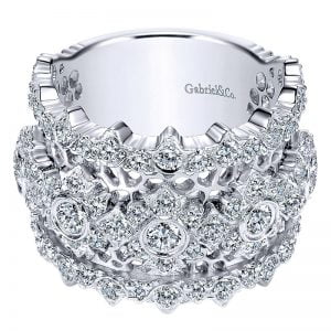 18k White Gold Diamond Fancy Anniversary Band AN8481W84JJ