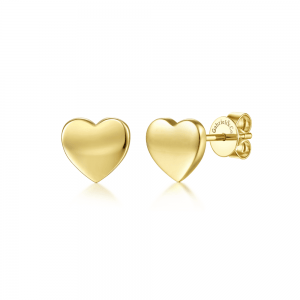 14K Yellow Gold Plain Earrings