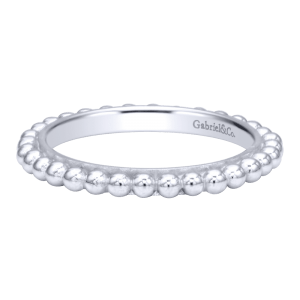 925 Sterling Silver Bujukan Beaded Stackable Band