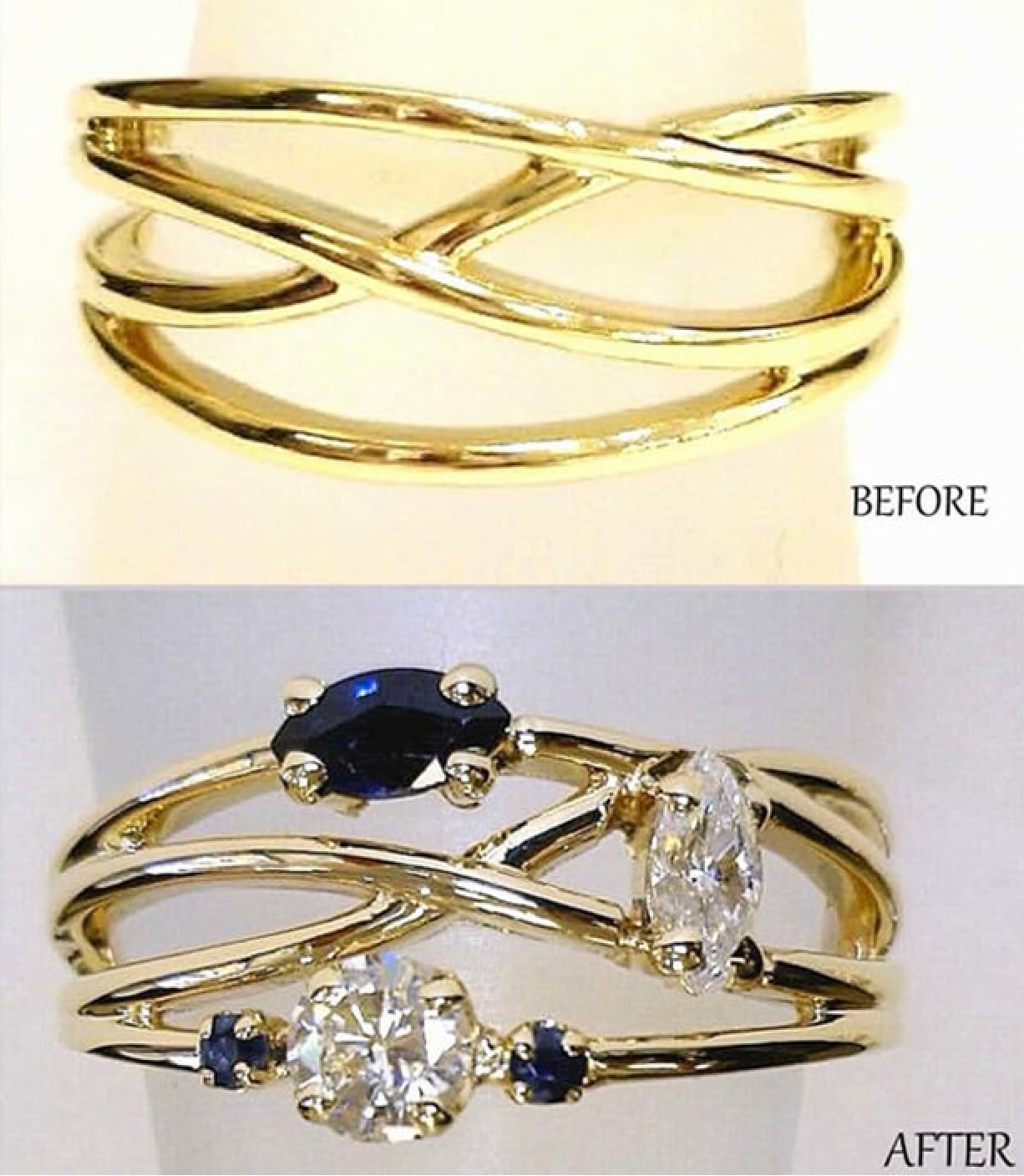 Before and After Gold Ring
