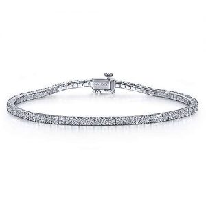 14K White Gold Diamond  Tennis Bracelet
