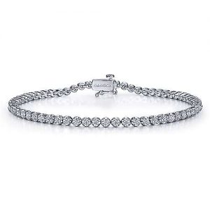 14K White Gold Diamond Tennis Bracelet
