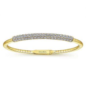 14K Yellow Gold Diamond Bangle