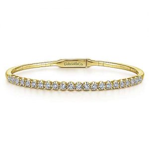 14K Yellow Gold Diamond Bangle