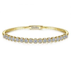 14K Yellow Gold Diamond Bangle
