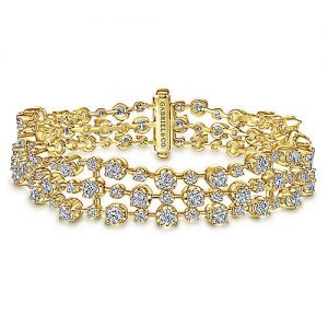 18K Yellow Gold Diamond Tennis Bracelet