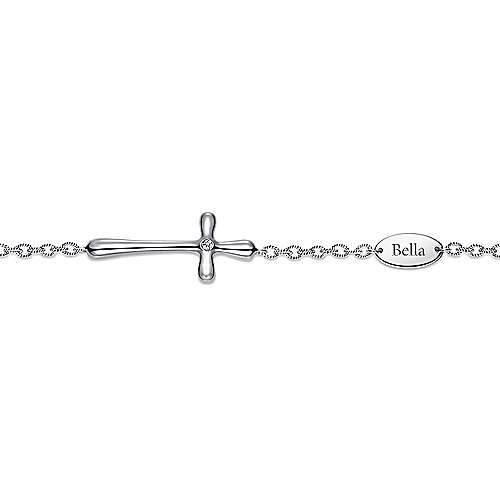 925 sterling silver and black CZ cross bracelet online